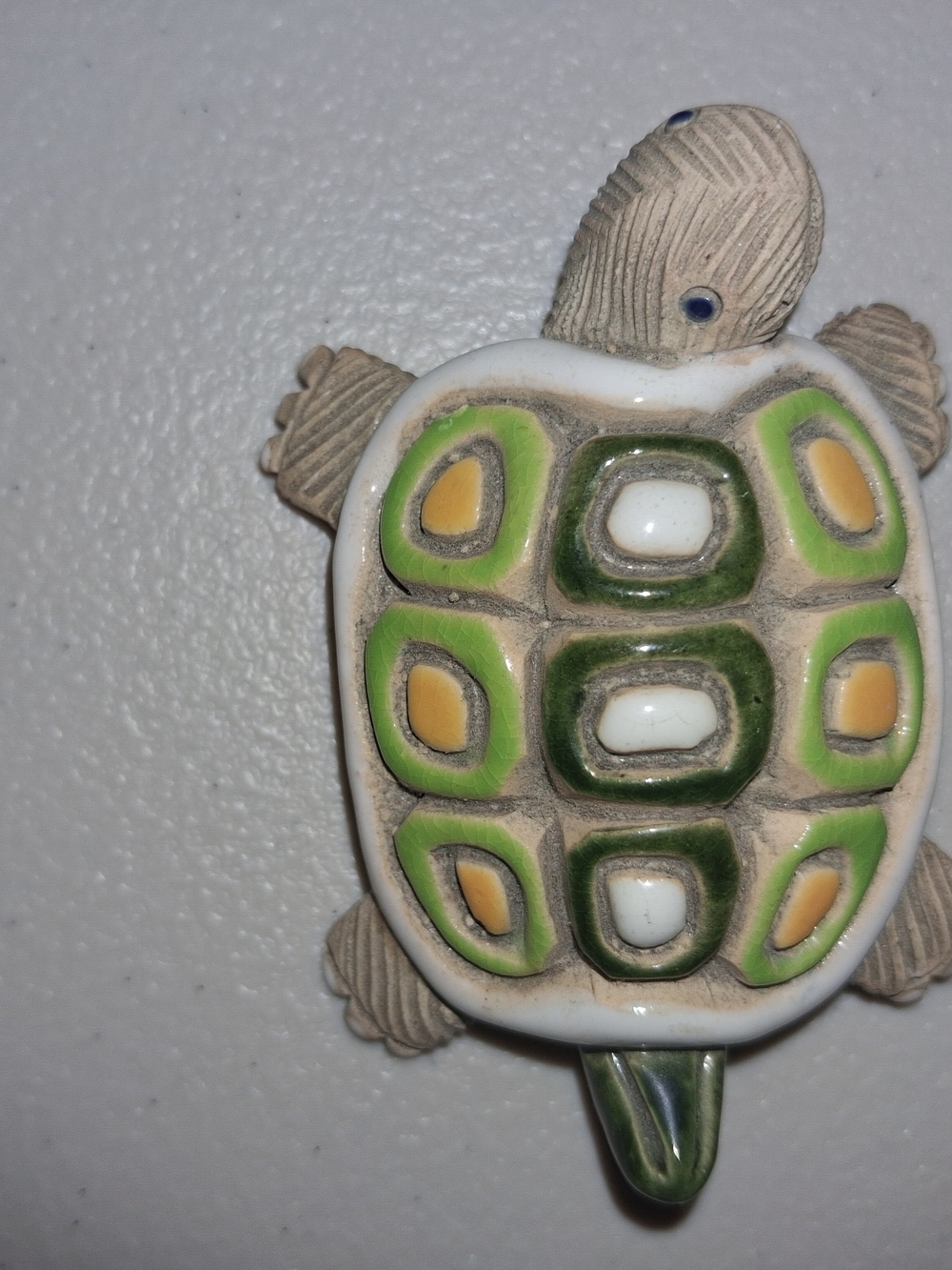 Ceramic Turtle Wall Accent in Green and Yellow